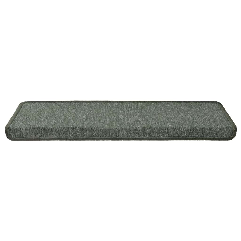 Stair Mats 15 pcs 65x21x4 cm Dark Green Rectangular Edge