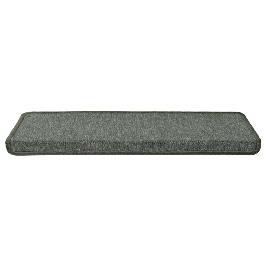 Stair Mats 15 pcs 65x21x4 cm Dark Green Rectangular Edge