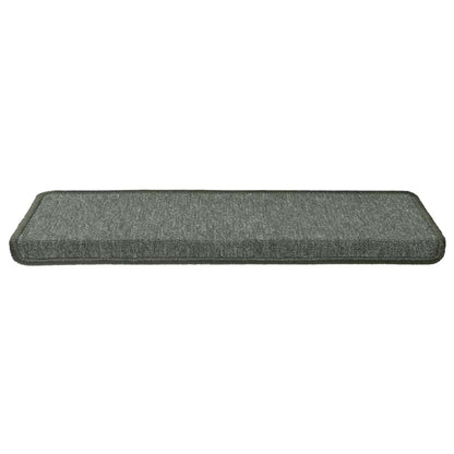 Stair Mats 15 pcs 65x21x4 cm Dark Green Rectangular Edge