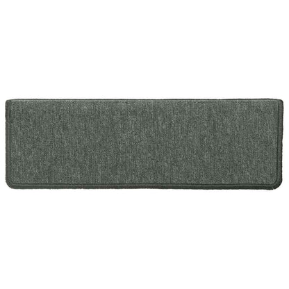 Stair Mats 15 pcs 65x21x4 cm Dark Green Rectangular Edge