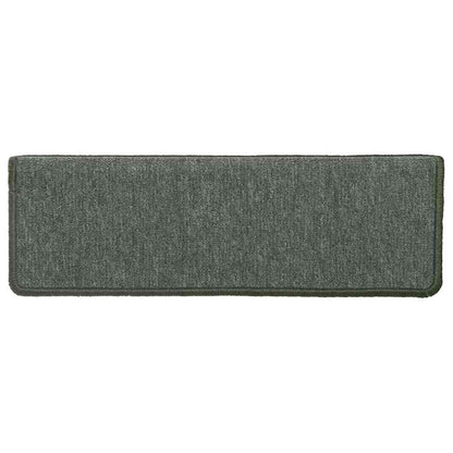 Stair Mats 15 pcs 65x21x4 cm Dark Green Rectangular Edge