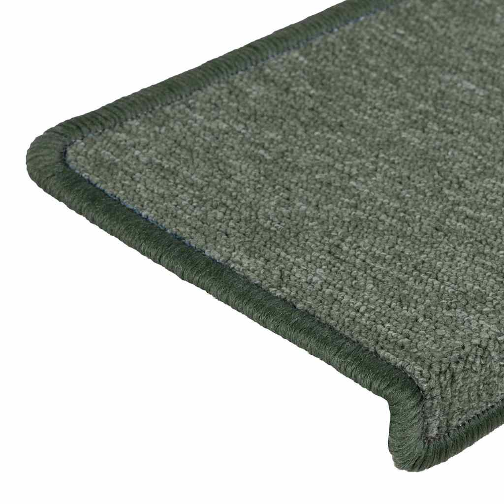 Stair Mats 15 pcs 65x21x4 cm Dark Green Rectangular Edge