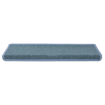 Stair Mats 15 pcs 65x21x4 cm Sea Blue Rectangular Edge
