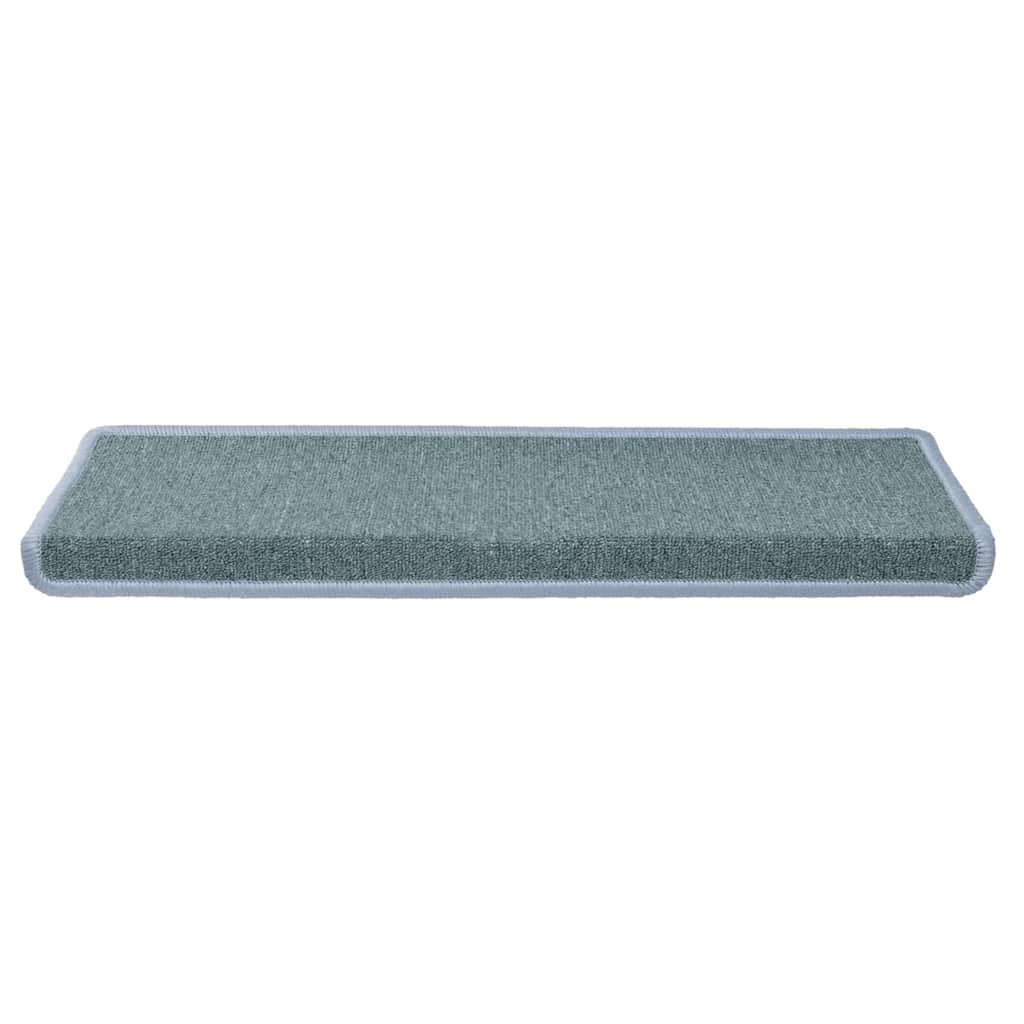 Stair Mats 15 pcs 65x21x4 cm Sea Blue Rectangular Edge