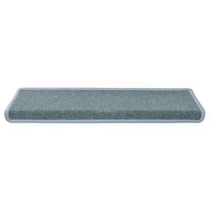 Stair Mats 15 pcs 65x21x4 cm Sea Blue Rectangular Edge