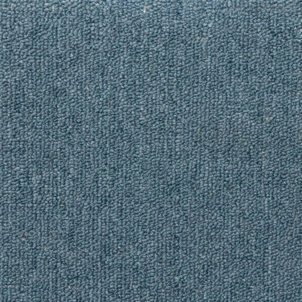 Stair Mats 15 pcs 65x21x4 cm Sea Blue Rectangular Edge