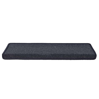 Stair Mats 15 pcs 65x21x4cm Dark Grey and Blue Rectangular Edge