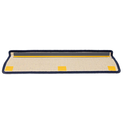 Stair Mats 15 pcs 65x21x4 cm Dark Grey and Blue Rectangular Edge