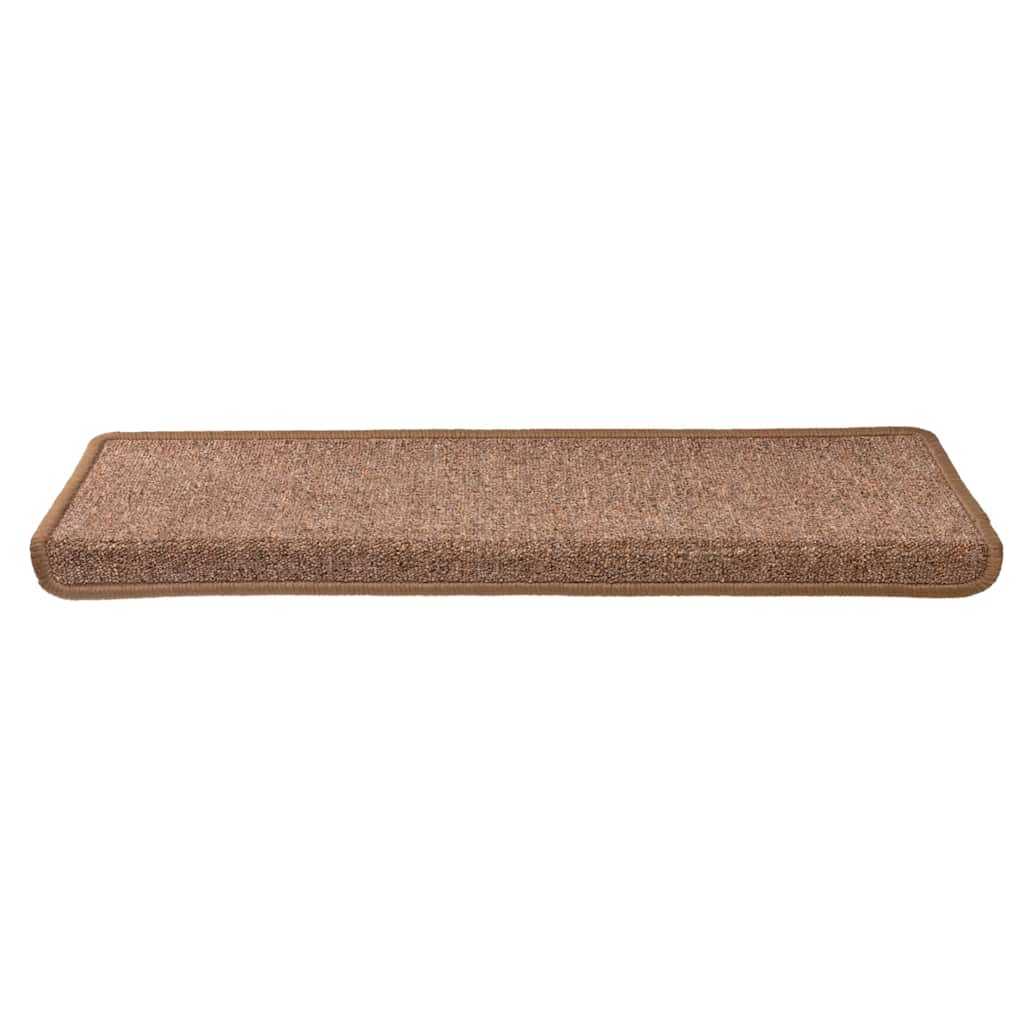 Stair Mats 15 pcs 65x21x4 cm Brown Rectangular Edge