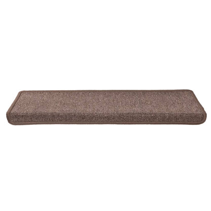 Stair Mats 15 pcs 65x21x4 cm Brown Rectangular Edge