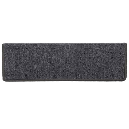 Stair Mats 15 pcs 65x21x4 cm Dark Grey Rectangular Edge