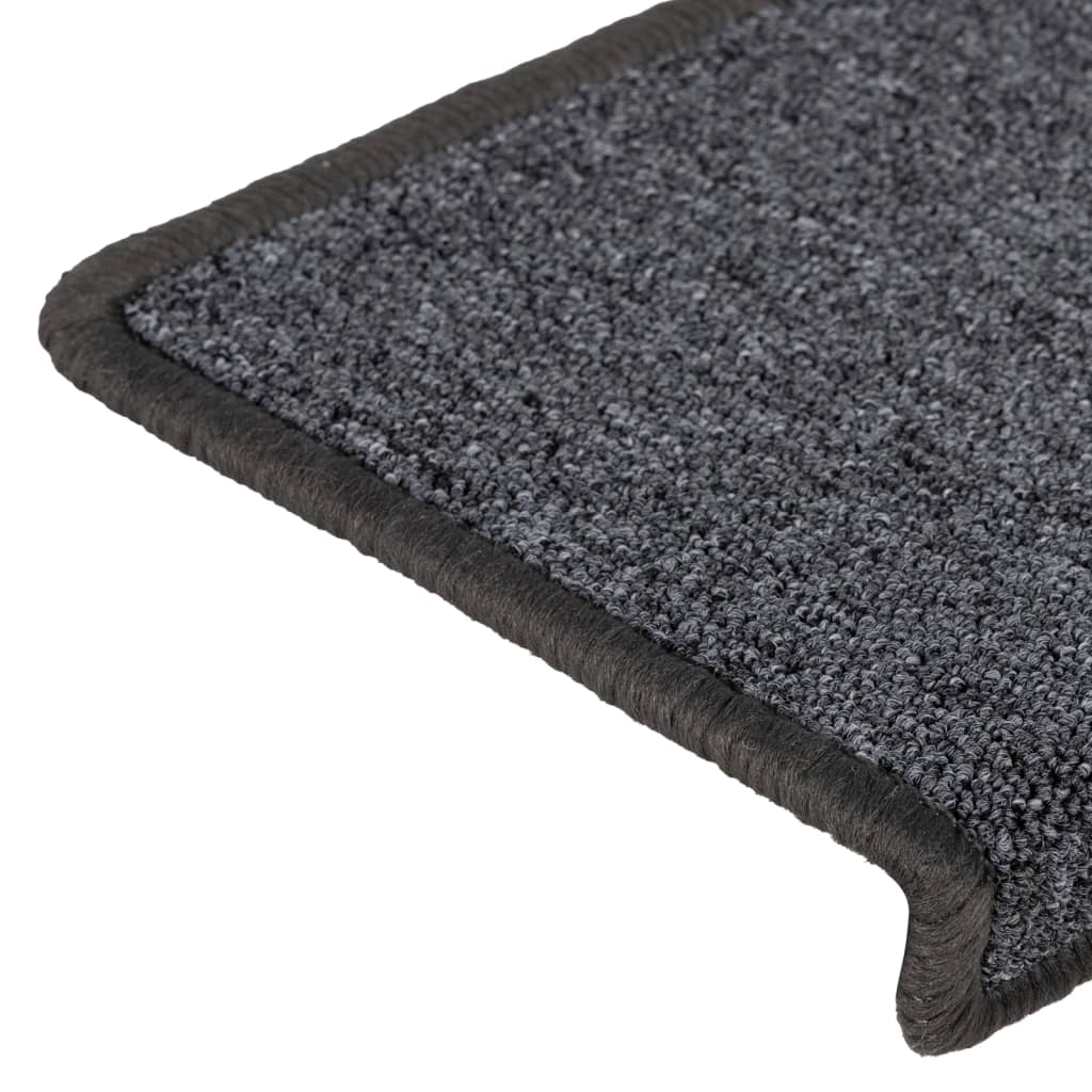 Stair Mats 15 pcs 65x21x4 cm Dark Grey Rectangular Edge