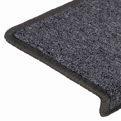 Stair Mats 15 pcs 65x21x4 cm Dark Grey Rectangular Edge