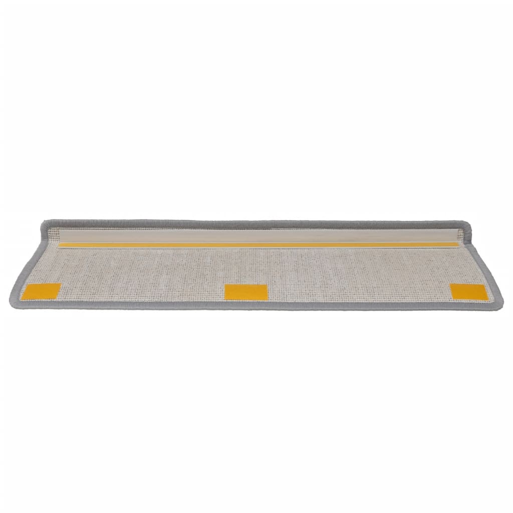 Stair Mats 15 pcs 65x21x4 cm Light Grey Rectangular Edge