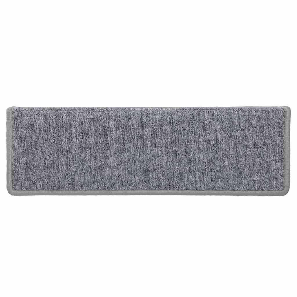 Stair Mats 15 pcs 65x21x4 cm Light Grey Rectangular Edge