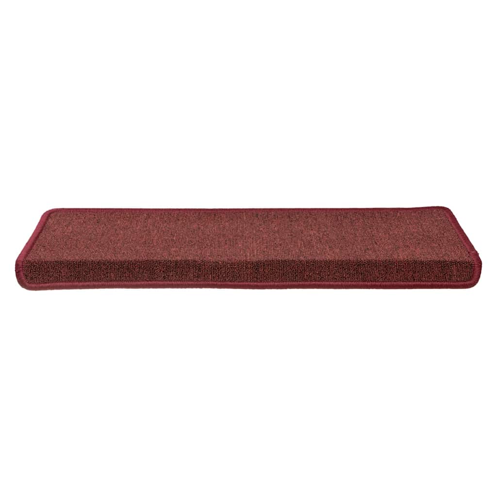 Stair Mats 15 pcs 65x21x4 cm Bordeaux Rectangular Edge
