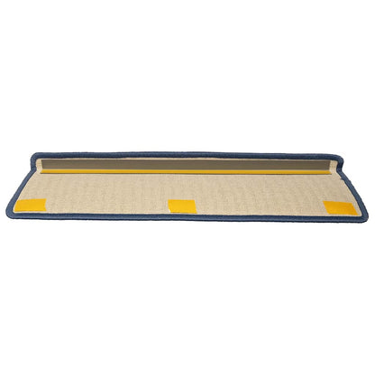 Stair Mats 15 pcs 65x21x4 cm Light Grey and Blue Rectangular Edge