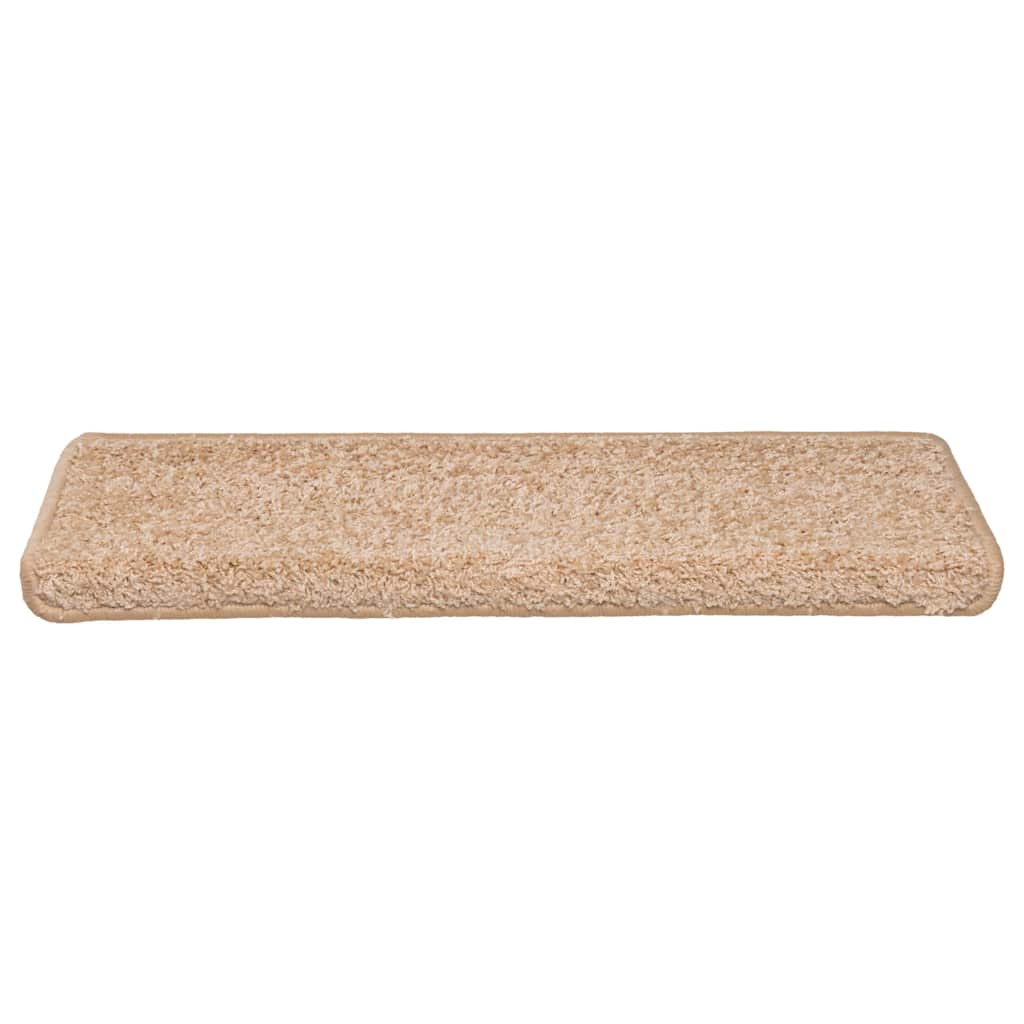 Stair Mats 15 pcs 65x21x4 cm Gold Rectangular Edge