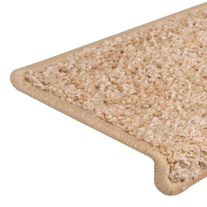 Stair Mats 15 pcs 65x21x4 cm Gold Rectangular Edge