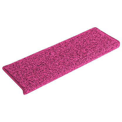 Stair Mats 15 pcs 65x21x4 cm Pink Rectangular Edge