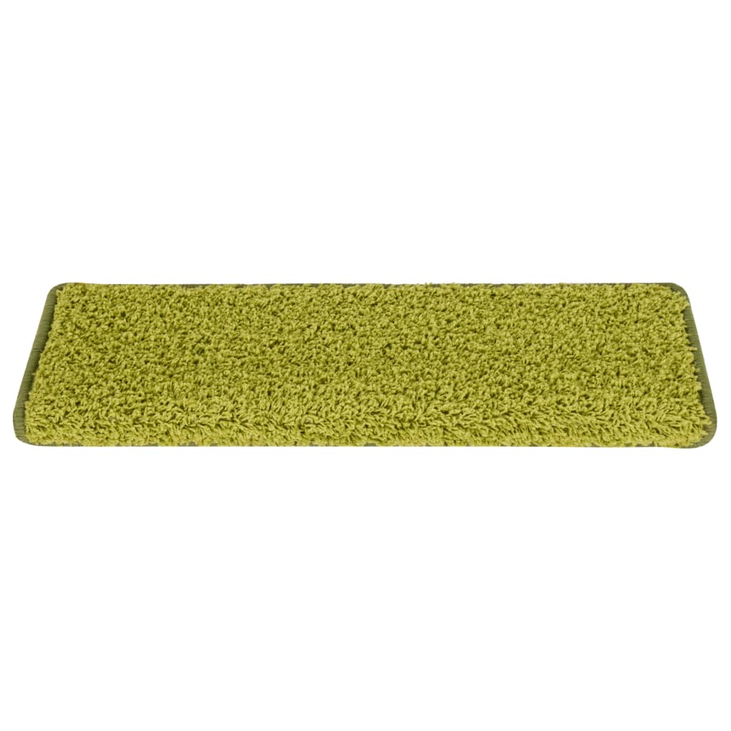 Stair Mats 15 pcs 65x21x4 cm Green Rectangular Edge