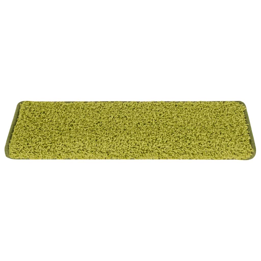Stair Mats 15 pcs 65x21x4 cm Green Rectangular Edge