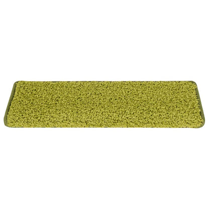 Stair Mats 15 pcs 65x21x4 cm Green Rectangular Edge