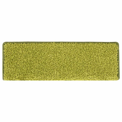 Stair Mats 15 pcs 65x21x4 cm Green Rectangular Edge