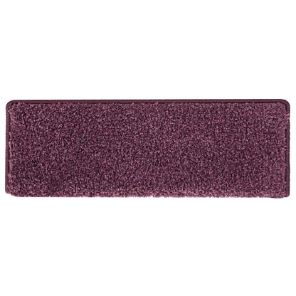 Stair Mats 15 pcs 65x21x4 cm Dark Purple Rectangular Edge