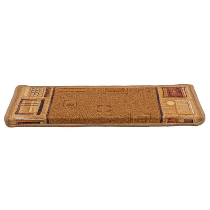 Stair Mats Self-adhesive 15 pcs 65x21x4 cm Beige