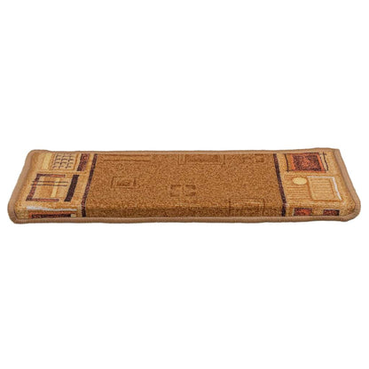 Stair Mats Self-adhesive 15 pcs 65x21x4 cm Beige