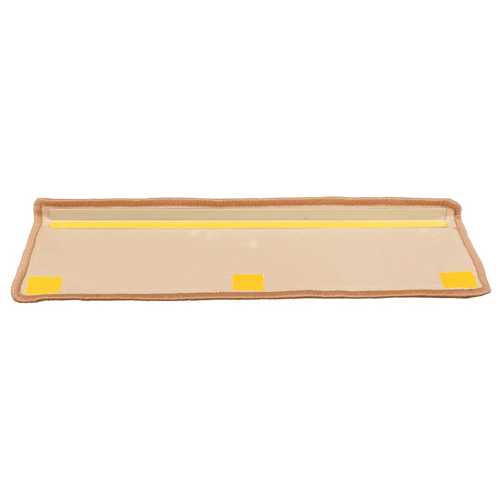 Stair Mats Self-adhesive 15 pcs 65x21x4 cm Beige