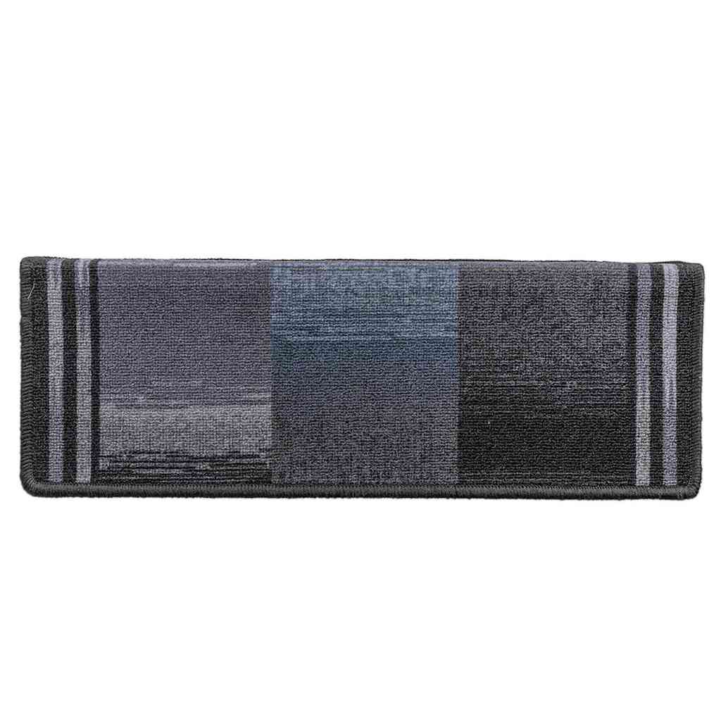 Stair Mats Self-adhesive 15 pcs 65x21x4 cm Black and Grey