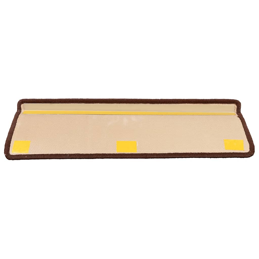 Stair Mats Self-adhesive 15 pcs 65x21x4 cm Brown