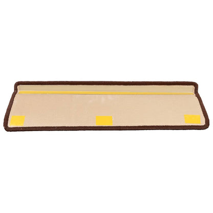 Stair Mats Self-adhesive 15 pcs 65x21x4 cm Brown