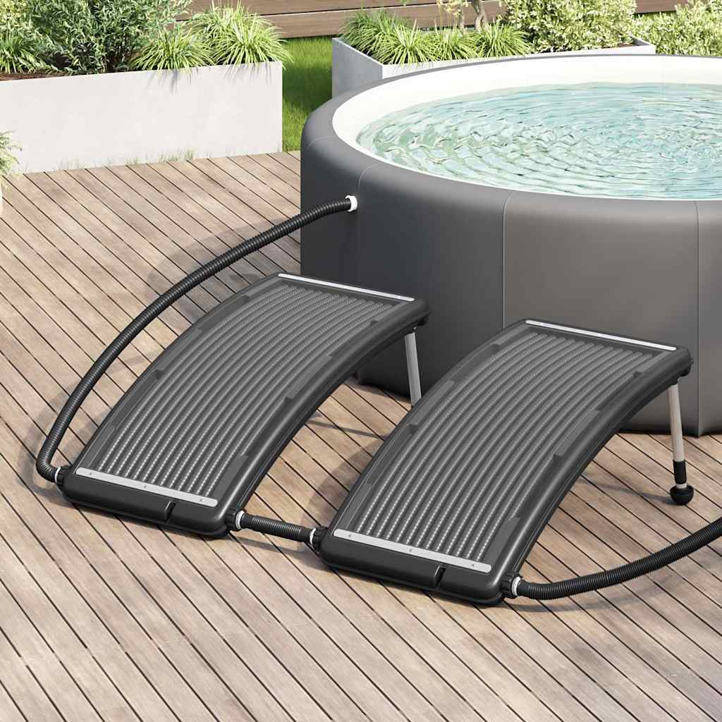 Curved Pool Solar Heating Panels 2 pcs 110x65 cm