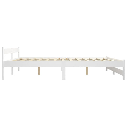 Bed Frame | White | Solid pine wood, plywood | 160x200 cm |  Durable