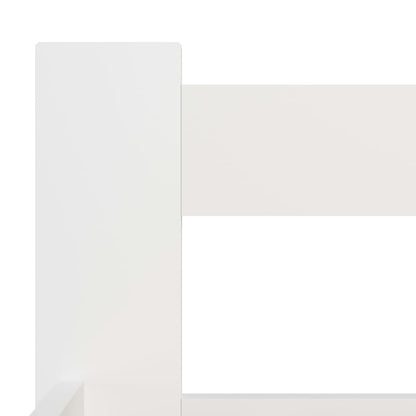 Bed Frame without Mattress White Solid Pine Wood 200x200 cm