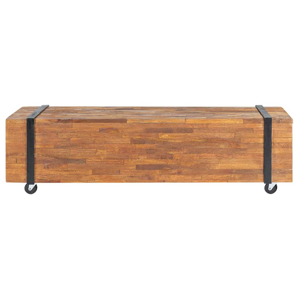 326173 vidaXL TV Stand 110x30x32,5 cm Solid Teak Wood