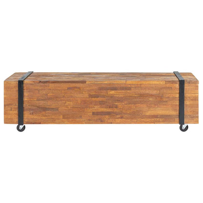 326173 vidaXL TV Stand 110x30x32,5 cm Solid Teak Wood
