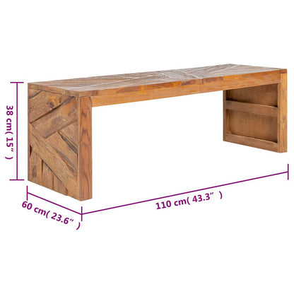 326176 vidaXL TV Stand 110x60x38 cm Solid Teak Wood