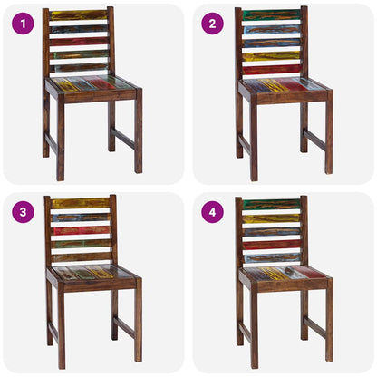 Dining Chairs 2 pcs Solid Reclaimed Wood