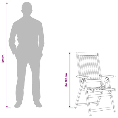 Folding Chairs 4 pcs Solid Acacia Wood