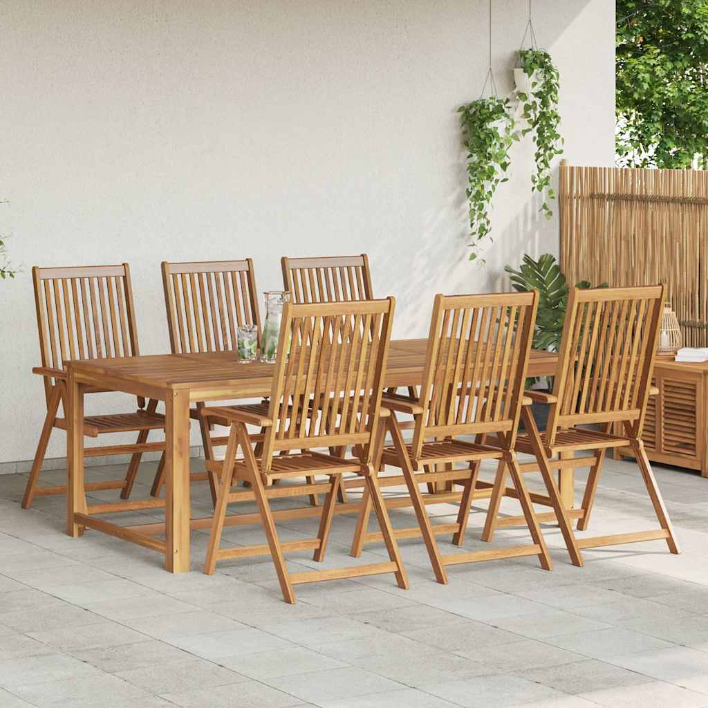 Folding Chairs 6 pcs Solid Acacia Wood