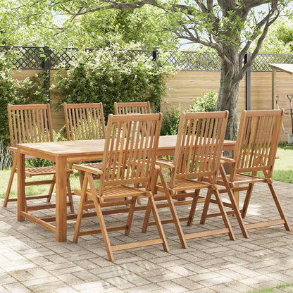 Folding Chairs 6 pcs Solid Acacia Wood