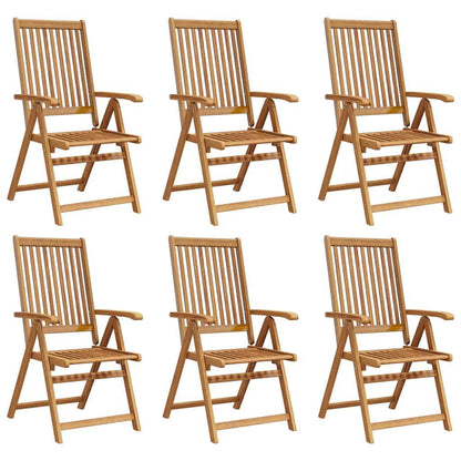 Folding Chairs 6 pcs Solid Acacia Wood