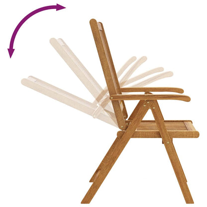 Garden Chair | Set of 6 | Brown | Solid Acacia Wood | Standard | Foldable