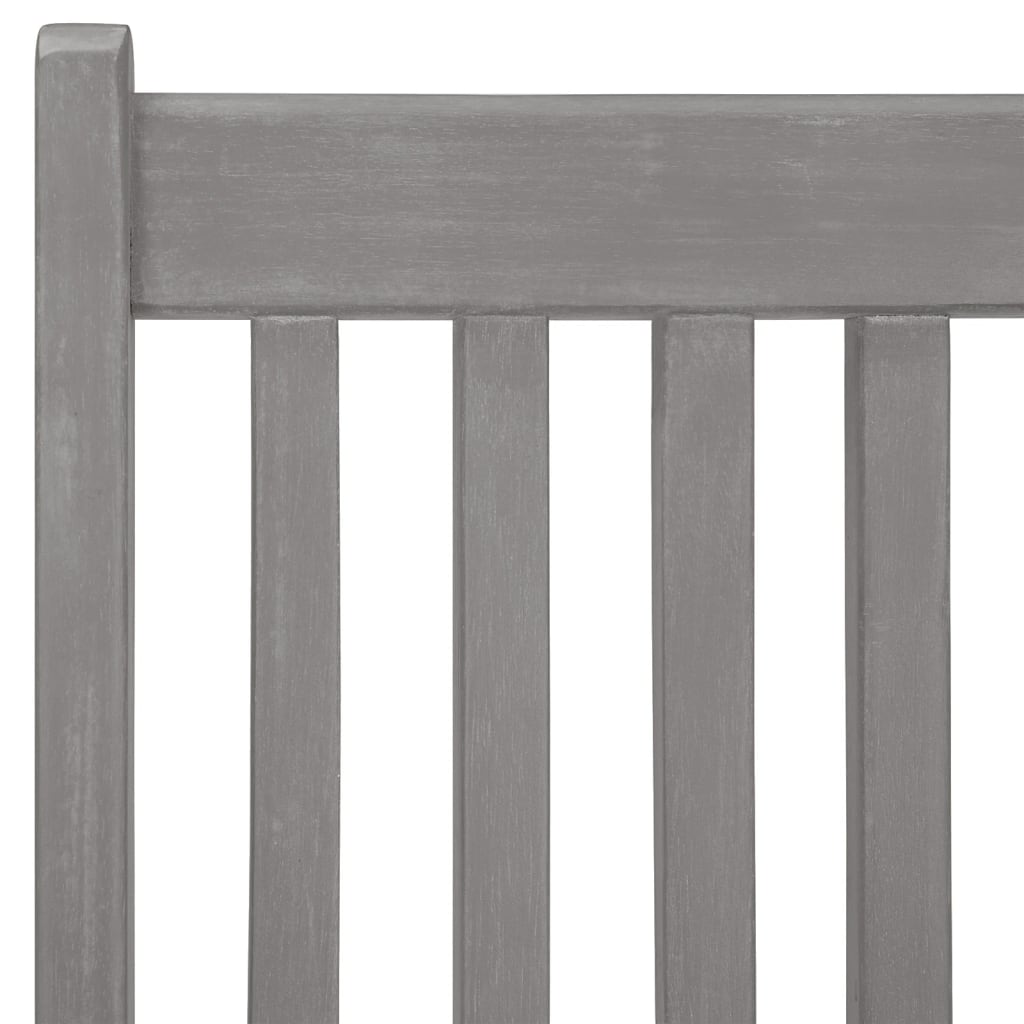 Garden Chair | Set of 6 | Grey | Solid Acacia Wood | Standard | Foldable