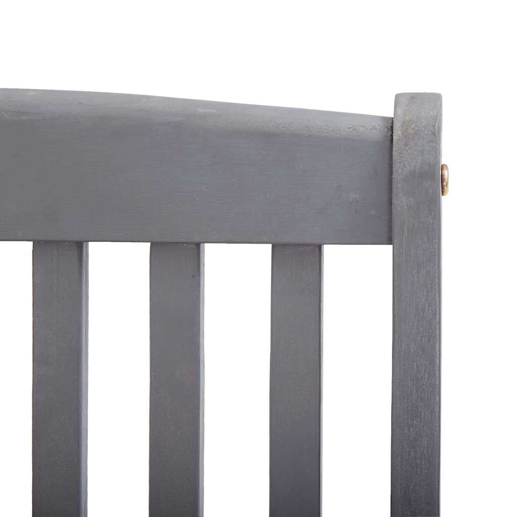 Outdoor Chair | Set of 6 | Grey | Solid Acacia wood | Standard | Foldable