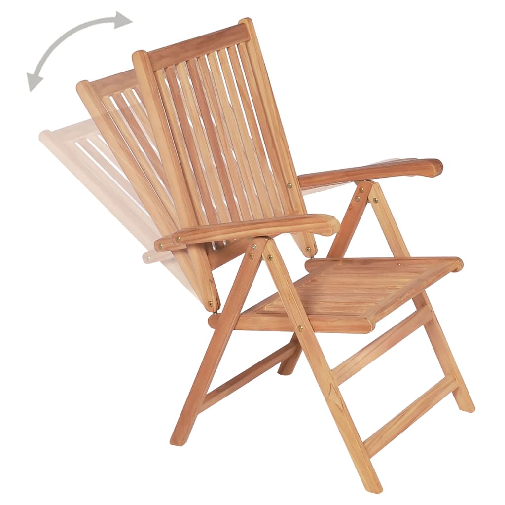 Garden Chair | Set of 4 | Natural Teak | Teak Wood | 57 x 71.5 x 100 cm